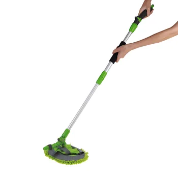 

Rinse - 2 IN 1 Water Spray Telescopic Car Wash Brush Chenille Rotating Stretchable Mop Car House Worker Cleaning Brush Tool