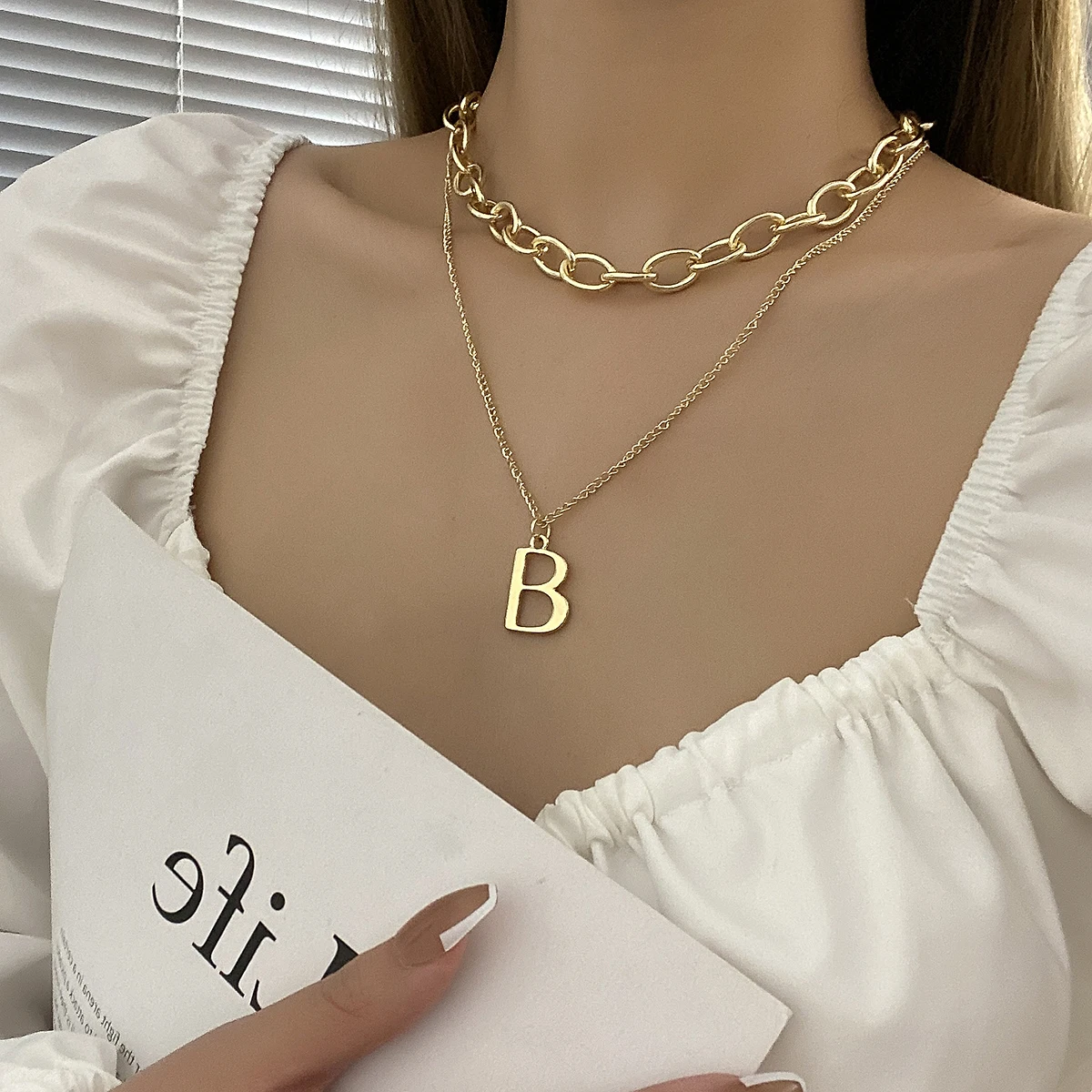 Link Chain Necklace Fashion Jewelry 