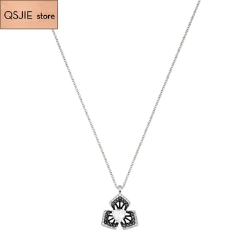 

QSJIE High Quality SWA New Delicate Orchid Elegant Fashion Girl Necklace Fashion Anniversary Jewelry Free Delivery Necklace