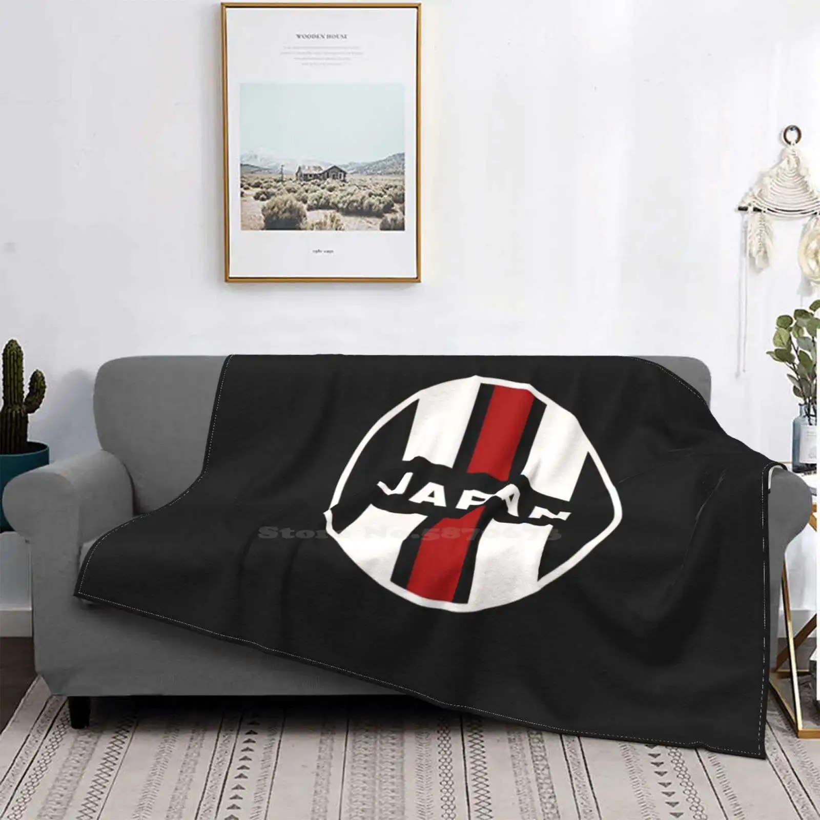 

Japan Racing Stripes No. 3 Air Conditioning Soft Blanket Retro Vintage Old School Car Racing Muscle Sport Auto Motorsport