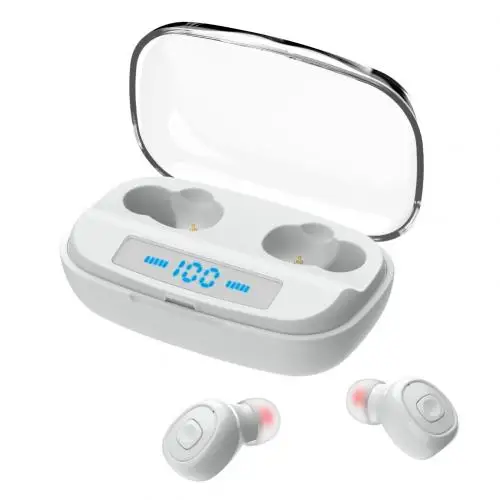White 2 XI10S TWS 5,0 Bluetooth наушники Беспроводные спортивные наушники-вкладыши Bluetooth гарнитура с цифровым зарядным устройством/без цифрового зарядного устройства - Цвет: White 2