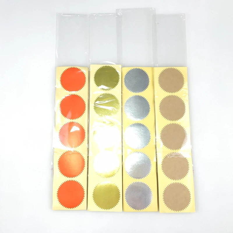 Embossed stickers 1-4