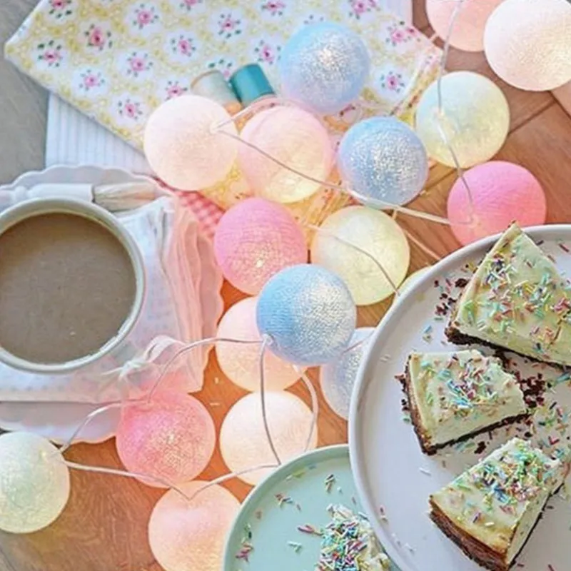 USB хлопковый шар светодиодный светильник праздничный s подвесной Декор лампа