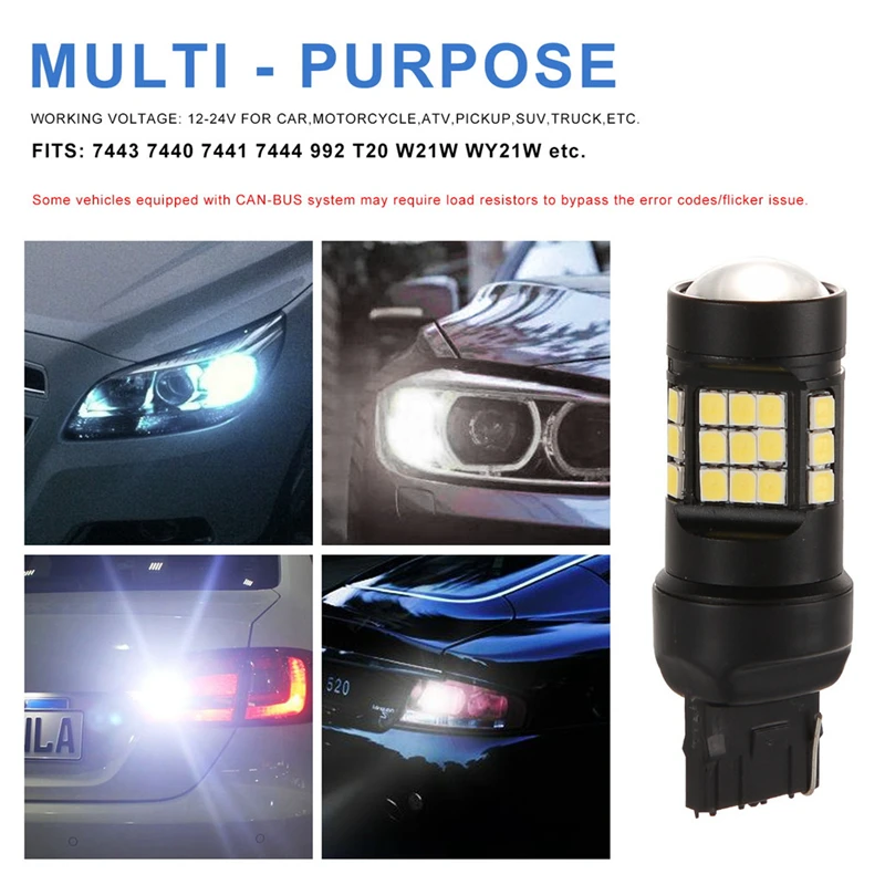 Car LED Backup Light Cold White Lights Reverse Bulb Chipsets Back up Stop Tail Lamp Bulbs Replacement Auto Lamps | Автомобили и