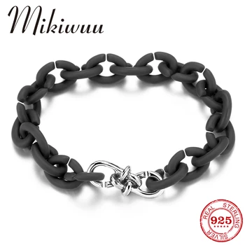 

Silver Color Metal Beads Chain Link Creative Personalized Rubber Bracelet Bangle 2020 New Fashion Bracelet Women Party Jewelry