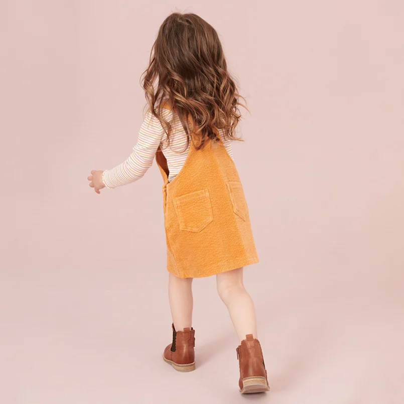 Little maven/брендовая одежда для детей; коллекция года; осенняя одежда для маленьких девочек; хлопковый сарафан с карманами; платья без рукавов для девочек