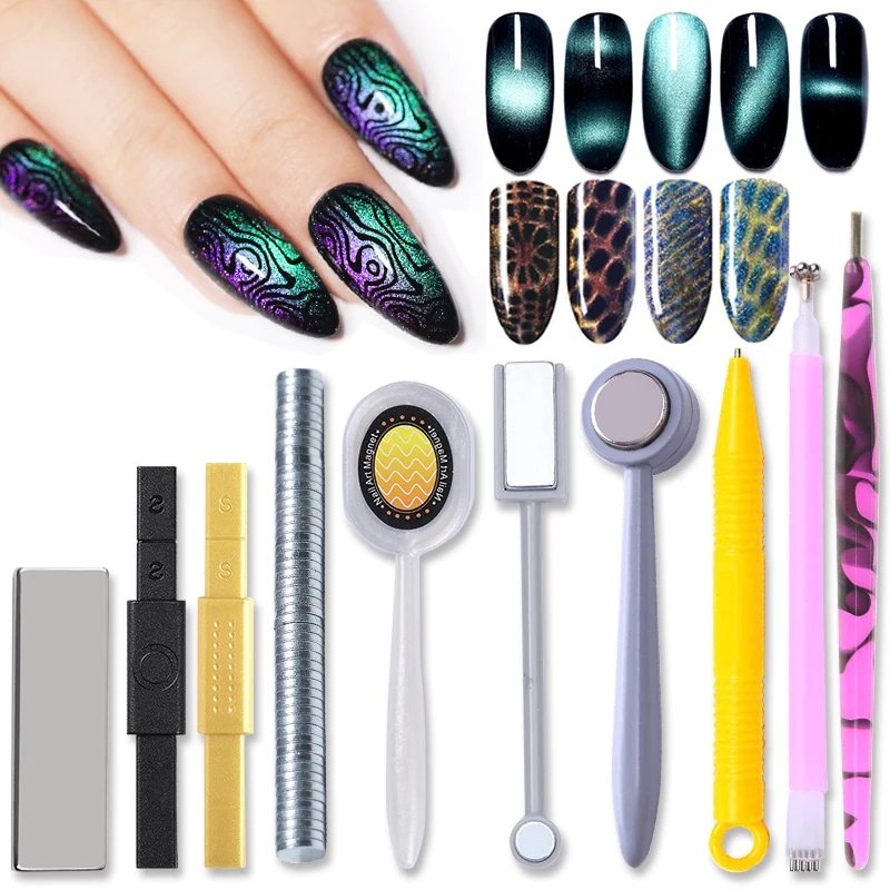 Palos magnéticos multifunción para manicura, accesorios de diseño de uñas, esmalte de Gel UV para arte de uñas magnético de gato, 1 ud.