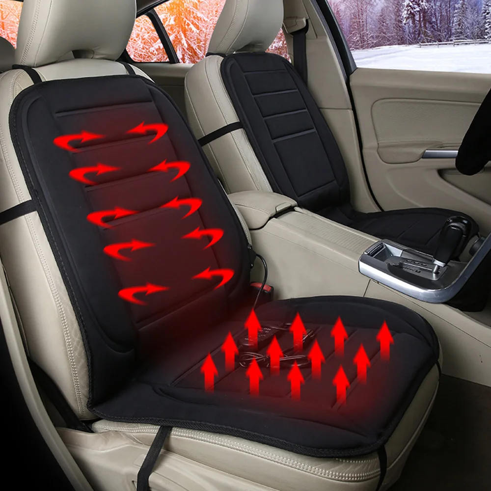 Fast Warmer 12V Car Heating Seat Cover Heated Cushion Hot Car Pad Cover use for Cold Weather and Winter Driving Heat Covers