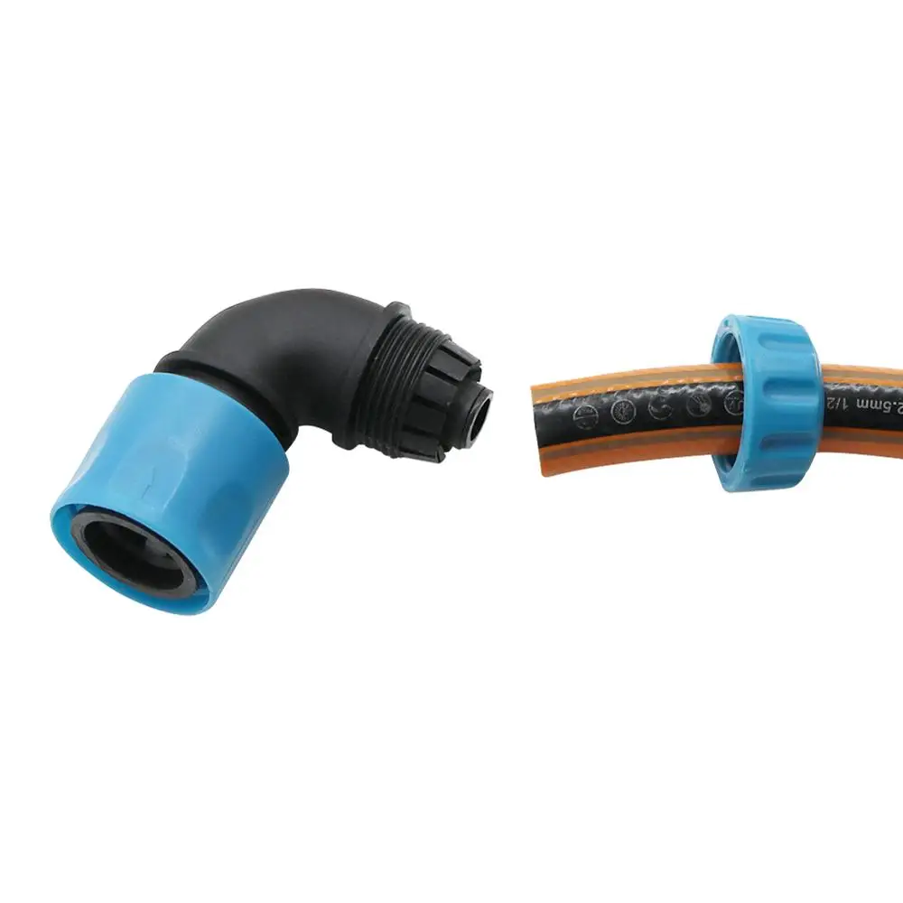 2 Pezzi Raccordo Rapido A Gomito 90° Per Tubo Da Giardino - Attacco In ABS 1/2 Pollice (12-13mm) Per Irrigazione E Lavaggio Auto - 2