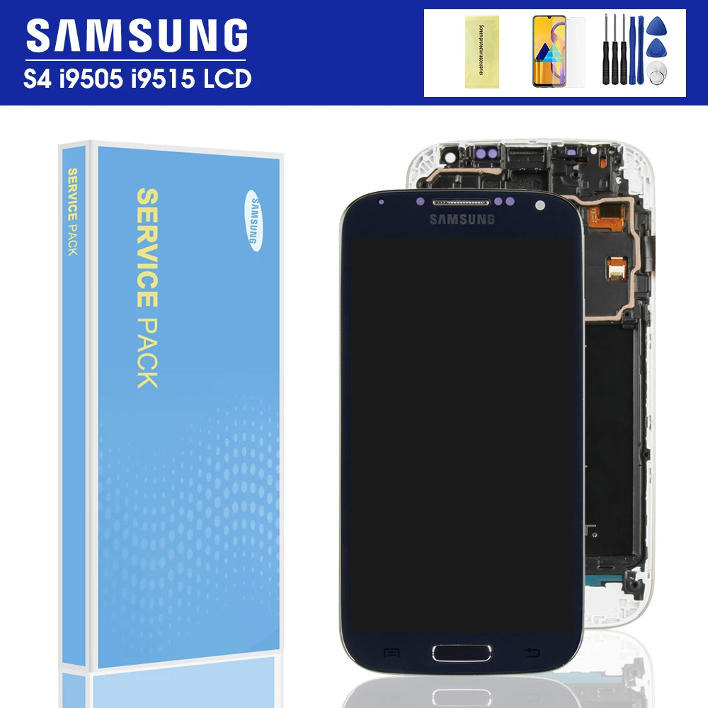 Ips lcd для samsung Galaxy S4 lcd дигитайзер сенсорный экран GT-i9505 i9500 i337 ЖК-дисплей с рамкой в сборе запасные части