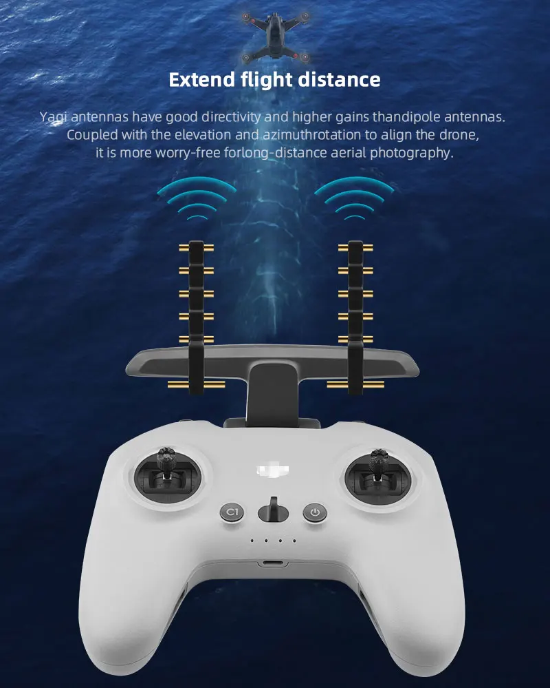 2 Amplificateurs D'antenne Yagi Pour DJI – Améliore Le Signal Des Lunettes Goggles 2/Mavic 2/Avata