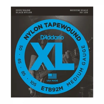 

Etb92m tapewound string kit for bass guitar, medium, 50-105, medium scale, D'Addario