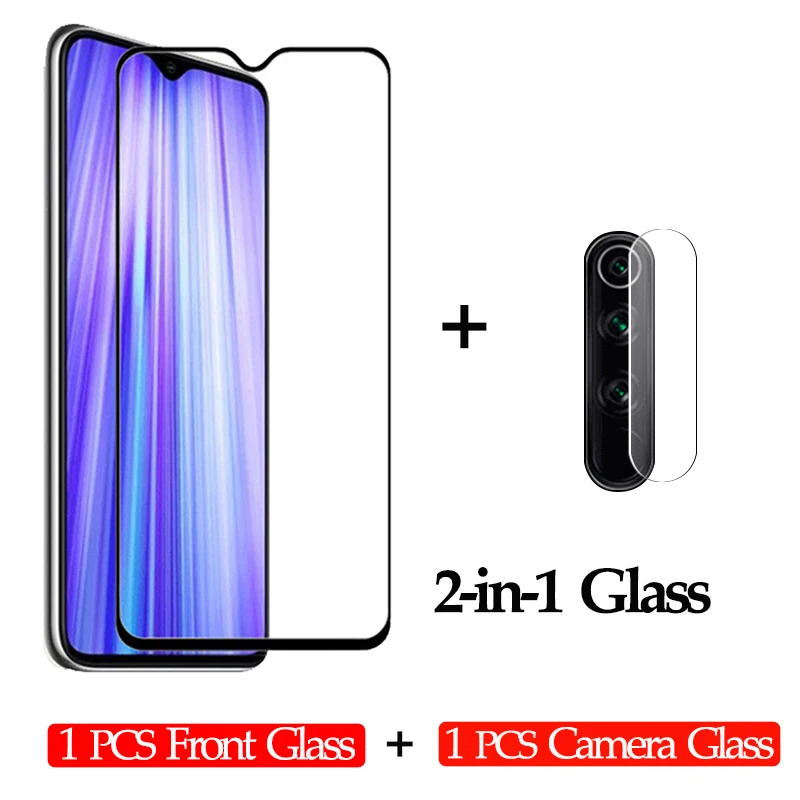 Камера закаленное стекло для телефона Xiaomi mi 8 Lite mi 9 SE 9T A3 redmi Note 8 Pro защитное стекло для redmi Note8 Pro защитное стекло ксиоми ми 8 лайт ми9 ми 9 се 9т а3 редми нот 8 про стекло редми ноут 8 про - Цвет: 2-in-1 Glass