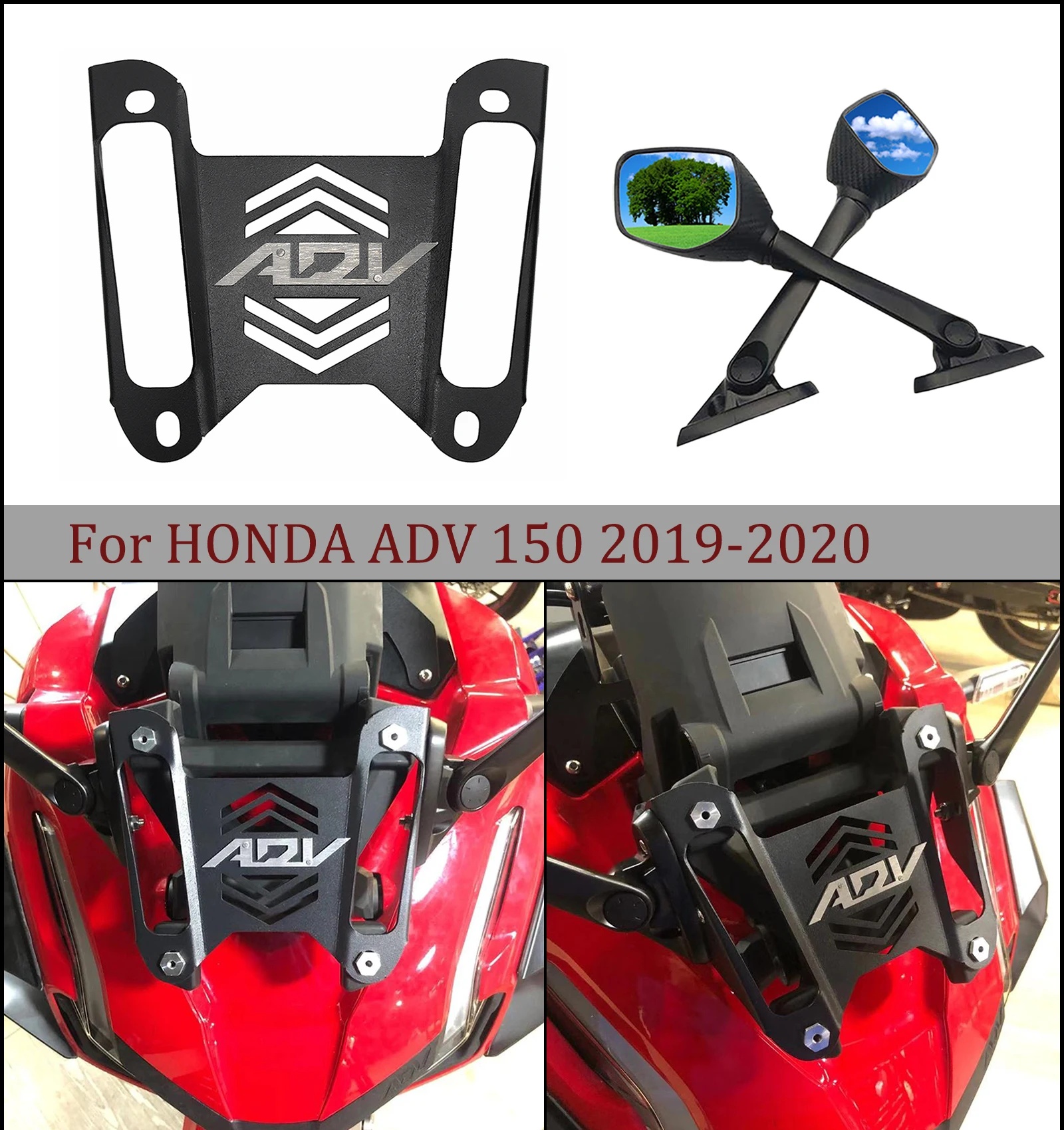 Mtkraching аксессуары для мотоциклов adv 150 2019 2020 переднее зеркало заднего