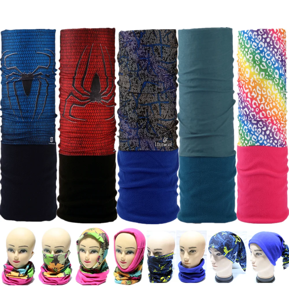 New Women Mens Winter Hip Hop Multifunction Tube Turban Unisex Fleece Warmer Bandanas Headwear Scarf Magic Headband Neck Tube