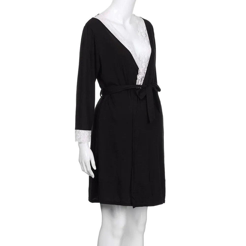 

Maternity Women Dress maternity Dresses Summer Womens Lace Pregnant Long Sleeve Nursing Baby For Maternity Pajamas Dress casual