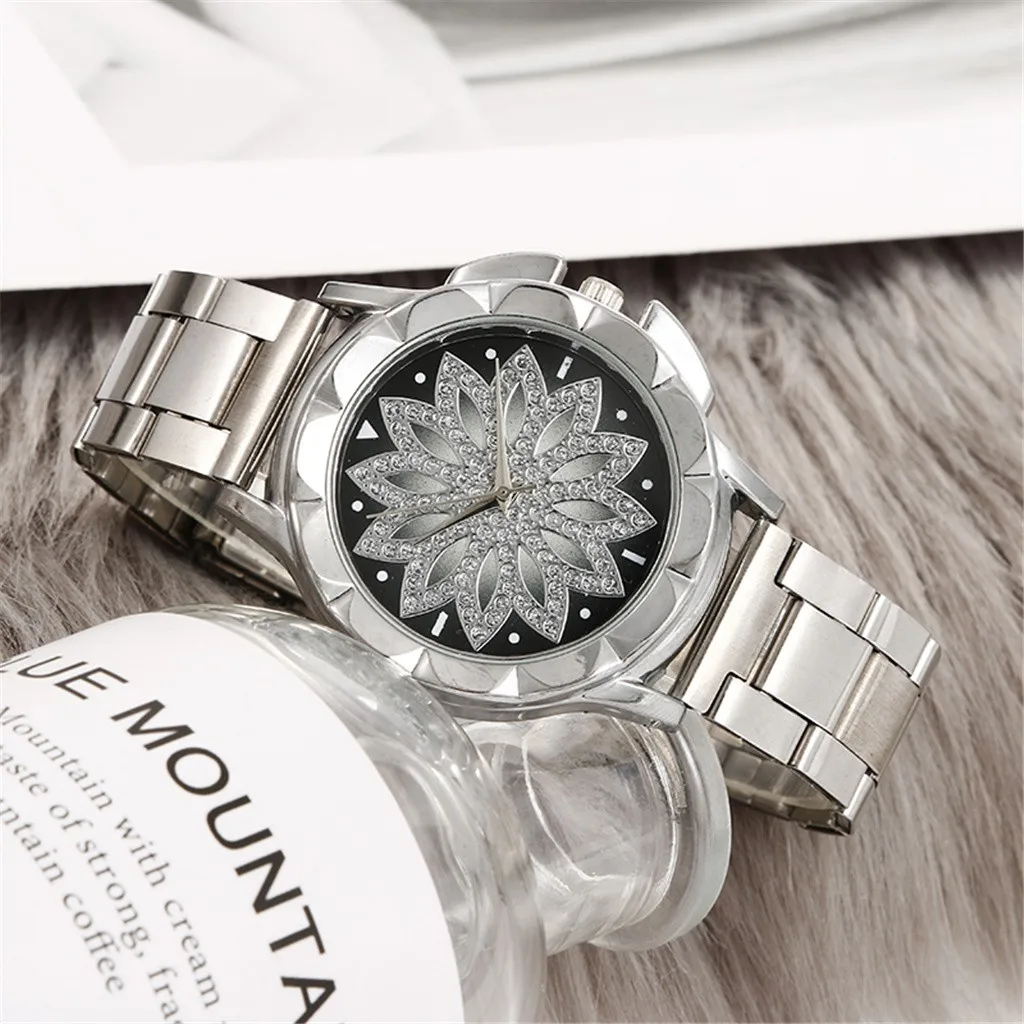 Watch For Women 2020 Fashion Stainless Steel Silver Mesh Strap Female Clock Luxury Diamond Quartz Ladies Watches Gift Watch#28