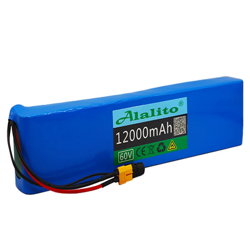 60V 16S2P 12Ah 18650 литий-ионный аккумулятор 67,2 V 12000mAh Ebike Электрический велосипед Скутер с BMS 1000 ватт Разъем xt60
