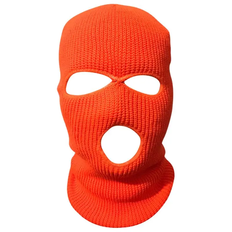 Halloween 3-Hole Knitted Full Face Cover Winter Warm Neon Balaclava Mask Hat