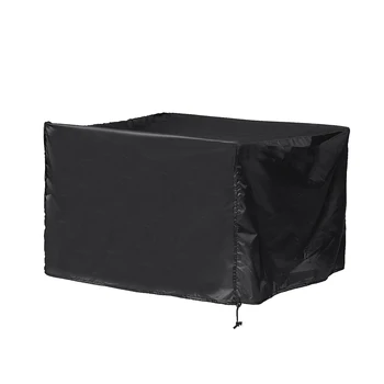 

Foldable For Stove Black Camping Canopy Polyester Fire Pit Cover Easy Clean Portable Outdoor BBQ Protective Picnic Anti Dust