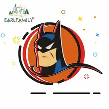 EARLFAMILY 13cm x 11.9cm Batman Badge Cartoon Funny Car Stickers Anime Waterproof Sunscreen JDM Trunk Truck Graphics Fine Decal