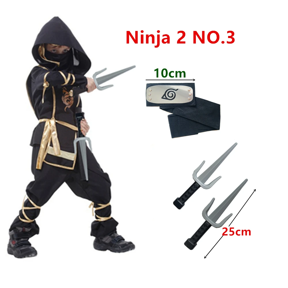 Dia das crianças crianças traje ninja assassino cosplay meninos meninas  festa de aniversário vestido fantasia punhal dardos carnaval espadachim  terno - AliExpress