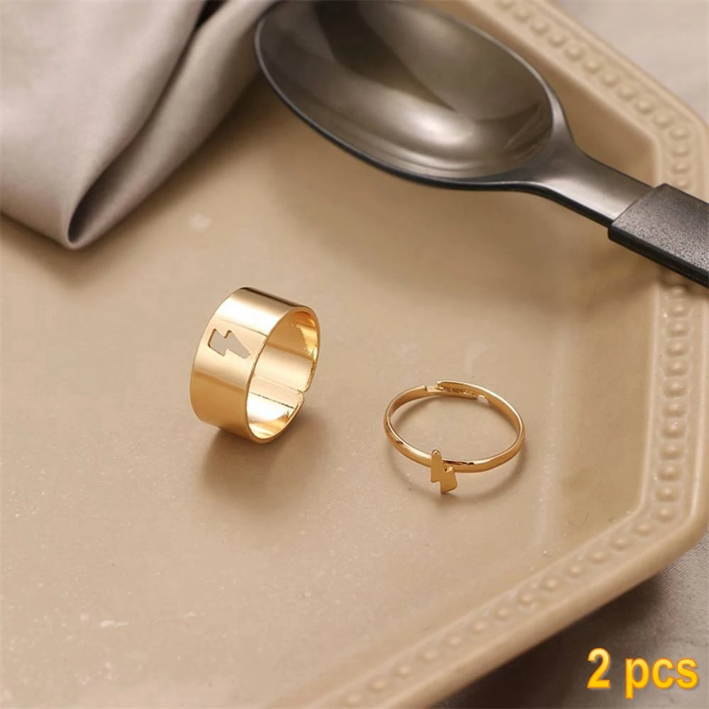 IFMIA Trendy Gold Butterfly Rings For Women Men Lover Couple Rings Set Friendship Engagement Wedding Open Rings 2021 Jewelry 15