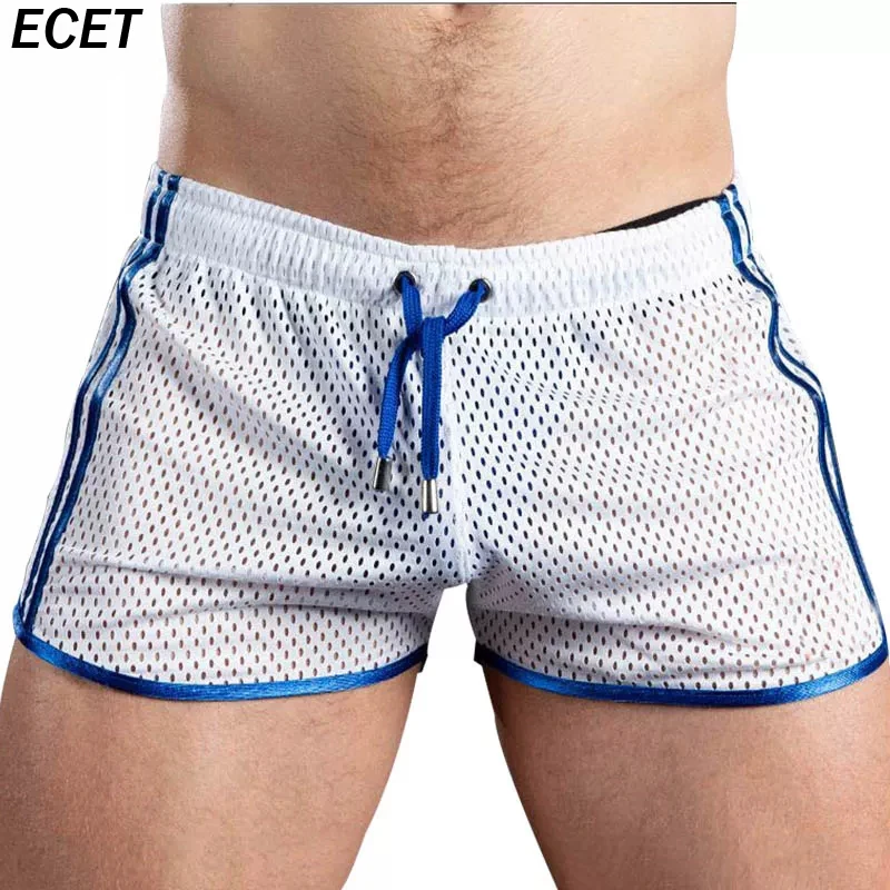 ECET New Gym Mens Sport Running Shorts Quick Dry grid Workout Short Pants GYM Wear Men Soccer Tennis Training Beach Swim | Мужская