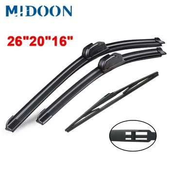 

MIDOON Wiper Front + Rear Wiper Blades Set Kit For Toyota Prius 2009-2015 Windshield Windscreen Rear Window 26"16"16"