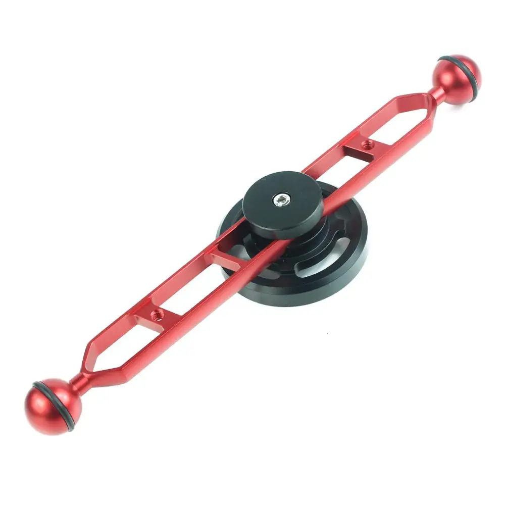 with 11inch arm red XT-XINTE 67 мм макрообъектив держатель Широкий формат объектива стенд с 5/7/9/11 дюймов Расширение для подводного погружения и дайвинга плавающая рукоятка - Цвет: with 11inch arm red