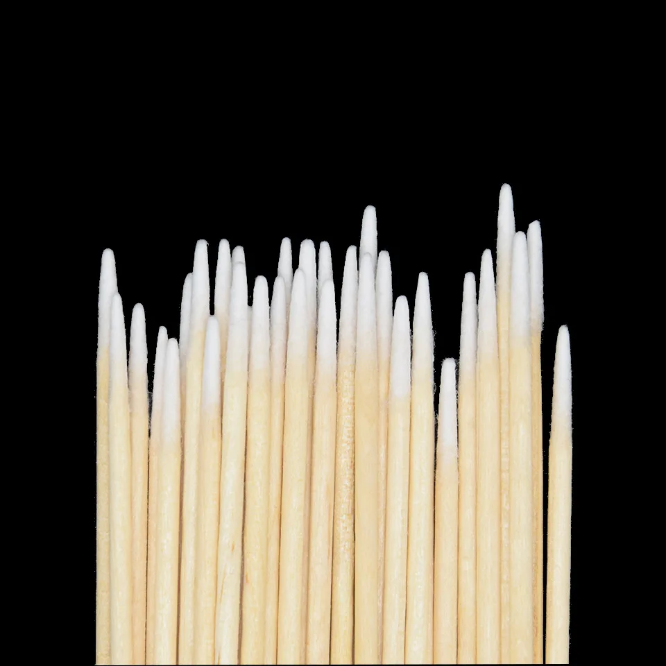 500pcs Disposable Ultra small Cotton Swab Lint Free Micro Brushes Wood Cotton Buds Swabs Eyelash Extension Glue Removing Tools