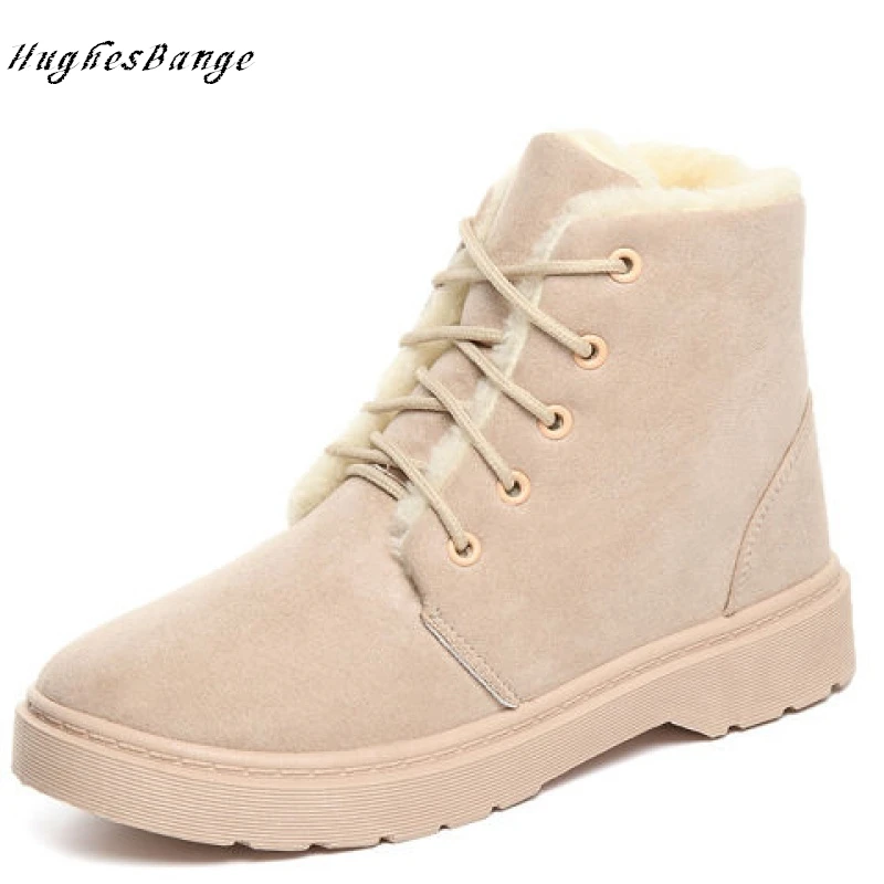 

snow boots women Autumn winter plus velvet Thicken Front strap waterproof platform Comfortable wild Cotton ankle boots Martin