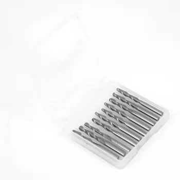 

10 PCS 1/8 Carbide Flat Nose End Mill CNC Router Bits Single Flute Spiral 17 MM