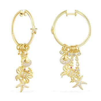 

GODKI Trendy Sea Collection Hoop Earring For Women Wedding Cubic Zirconia Dubai Bridal Earring Costume Jewelry 2020 Summer Party