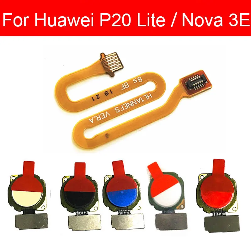 Сканер отпечатков пальцев разъем для Huawei Nova 3E/ P20 Lite Кнопка Домой сенсорный ID