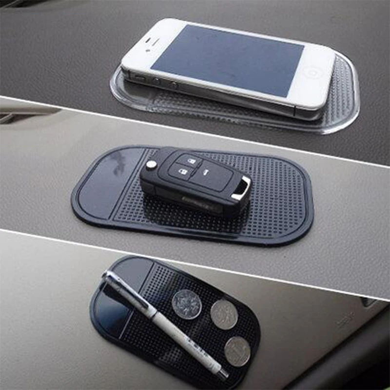 1 Pcs Black car center console mobile phone anti-slip mat perfume storage stick silicone car decoration supplies