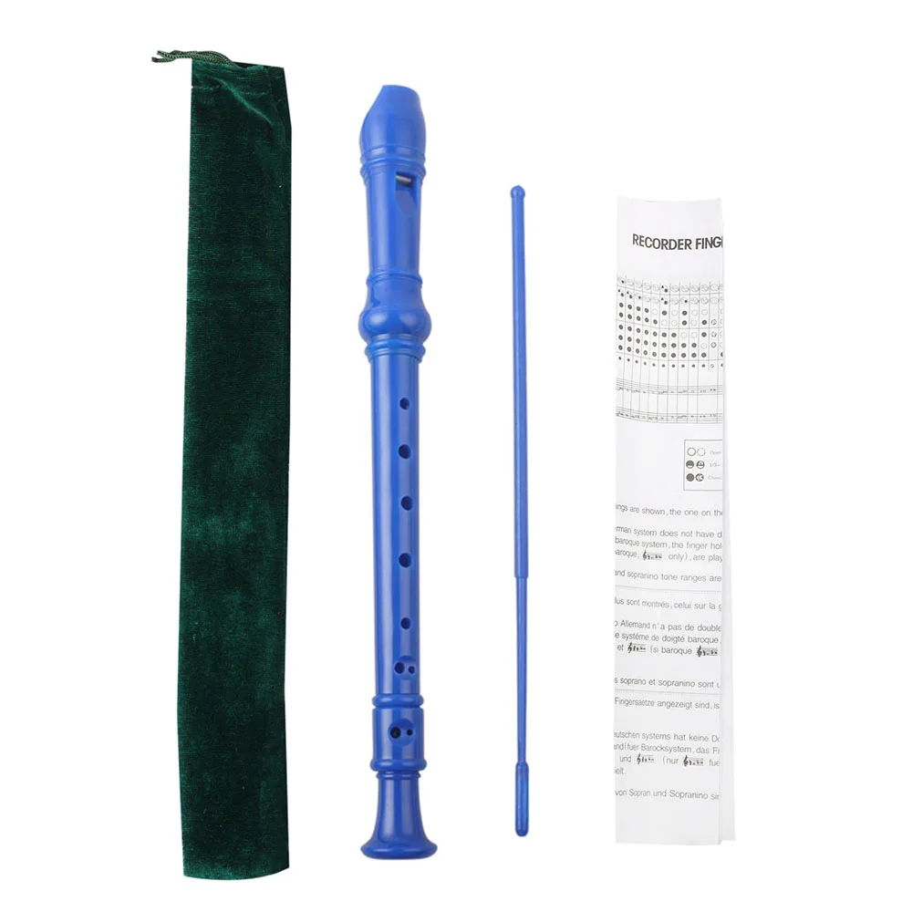 Dilwe Recorder Flute 8 Holes Soprano Recorder Musical Instrument with Cleaning Bar for Kids Beginners