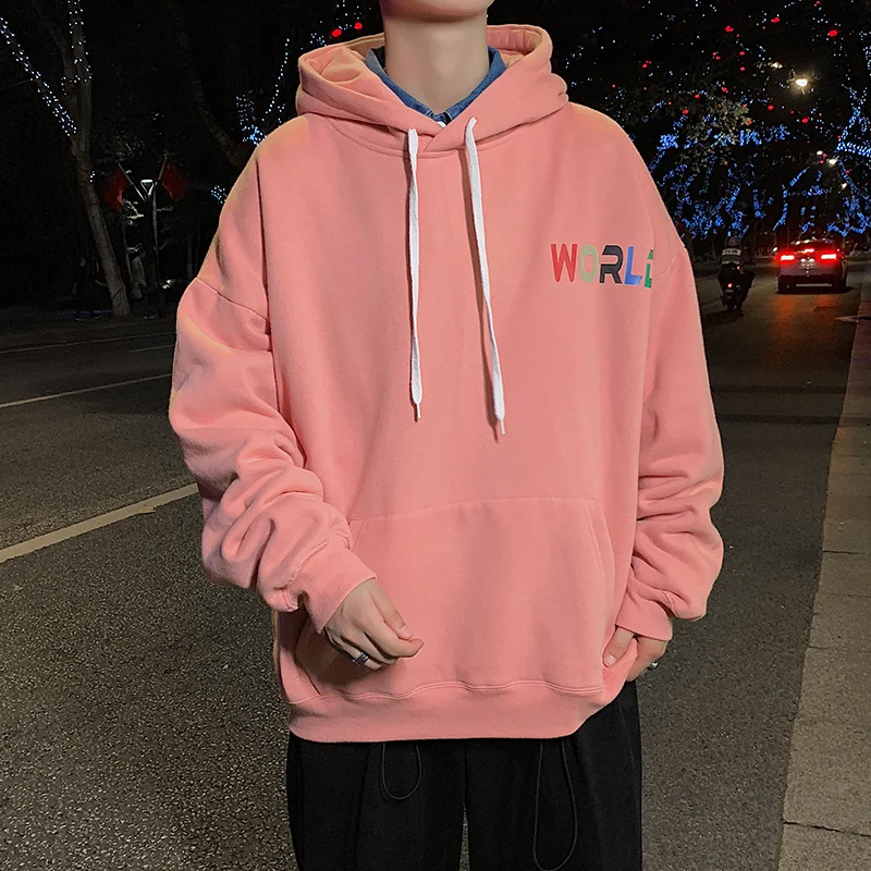 UYUK2109 Autumn And Winter New Casual Loose Fashion Trend Handsome Hooded Jacket Printing Large Size Men's  Hoodies Hip Hop
