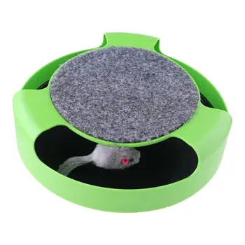 

1pcs Cat Play Toy Pet Kitten Catch The Moving Mouse Plush Scratching Claw Care Mat