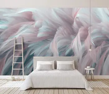 

[Self-Adhesive] 3D Pink Plumage WG536 Wall Paper mural Wall Print Decal Wall Murals Belly