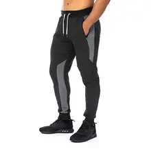 Мужские повседневные Свободные Лоскутные Длинные штаны с эластичной резинкой на талии для бега, спортивной одежды, мужские брюки размера плюс