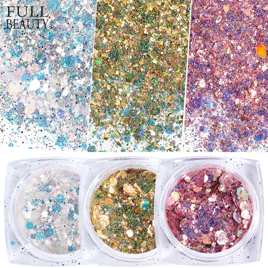 1 коробка шпенки для ногтей хромированные хлопья пудры гелевые Лаки блестки