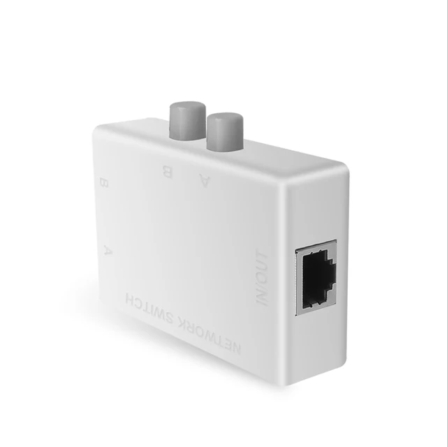 Kebidumei Mini 2 Port RJ45 RJ-45 сетевой коммутатор Ethernet сетевой бокс переключатель двухсторонний порт ручное использование коммутатор адаптер концентратор 4