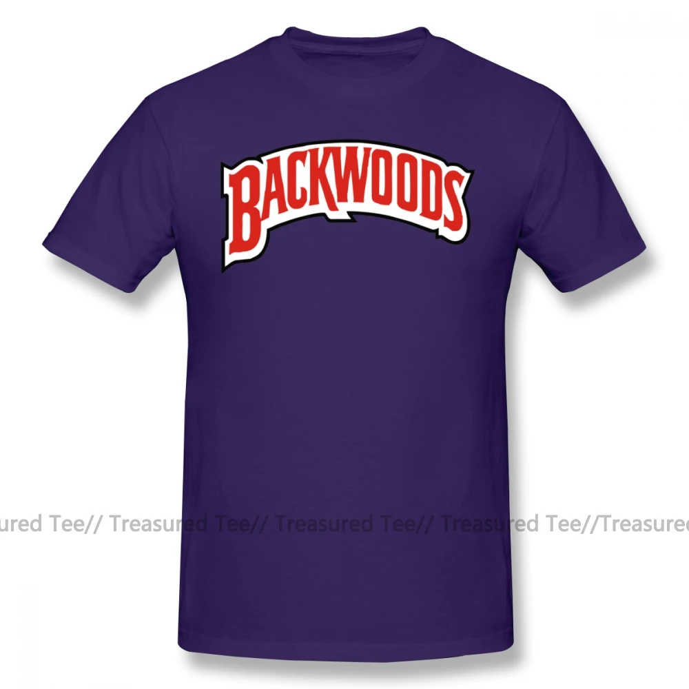 Футболка с логотипом Backwoods, Классическая футболка из 100 хлопка, забавная Мужская футболка с коротким рукавом и графикой - Цвет: Purple