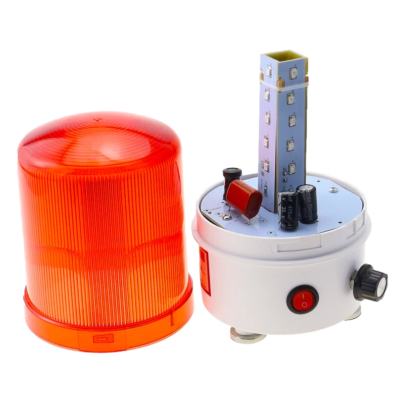 Nieuwe Geluid En Licht Alarm 220v24v12v Rotary Waarschuwingslampje Verstelbare Volume Led Geluid En Licht Geïntegreerde Alarm Lampje