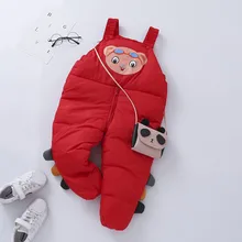 Детские комбинезоны; пальто; сезон осень-зима; детские зимние пальто для мальчиков и девочек; комбинезон на подтяжках с объемным рисунком; верхняя одежда; комбинезоны для малышей