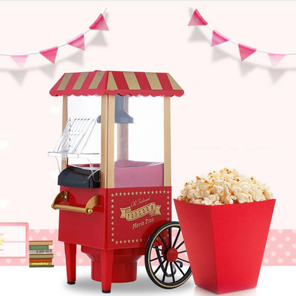 Home Small Electric Carnival Popcorn Maker Retro Machine For Kids  EU Plug