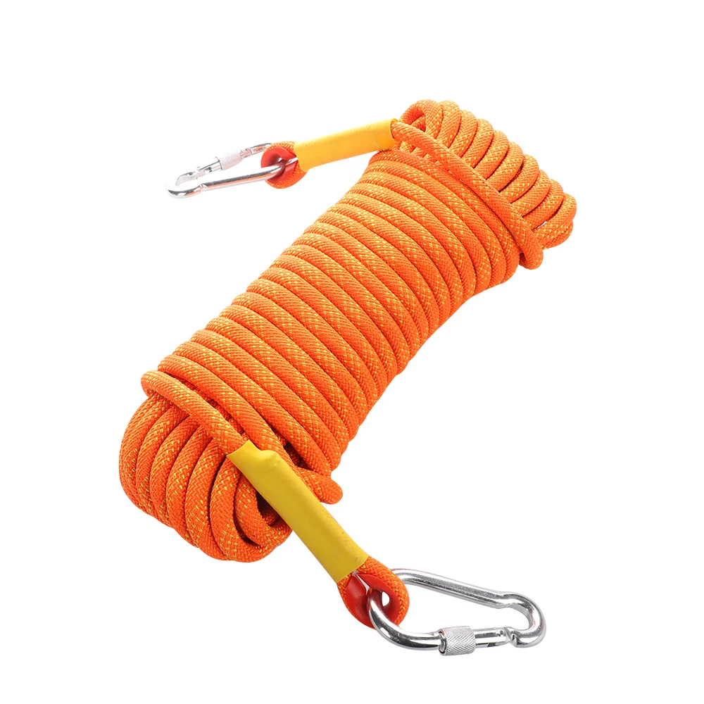 Skup 10.5mm zewnętrzna lina wspinaczkowa 10 50M sprzęt do wspinaczki lodowej o wysokiej wytrzymałości zestaw survivalowy paracord lina ratunkowa wspinaczka akcesoria