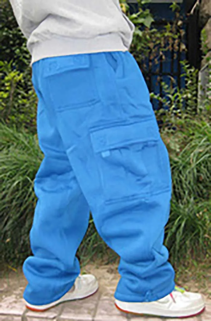 Брюки для бега в стиле хип-хоп размера плюс, спортивные штаны для мужчин и женщин, уличная одежда с большим карманом, брюки-карго, повседневные Прямые Свободные мешковатые брюки