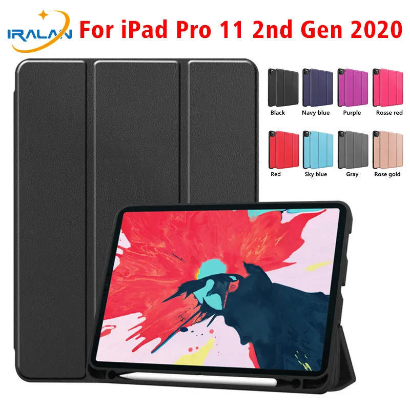 Для iPad Pro 11 2020 чехол из искусственной кожи складной подставка для нового дюймов
